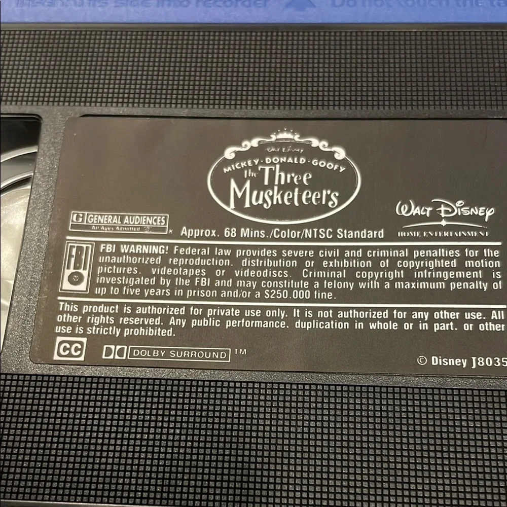 Disney's The Three Musketeers VHS